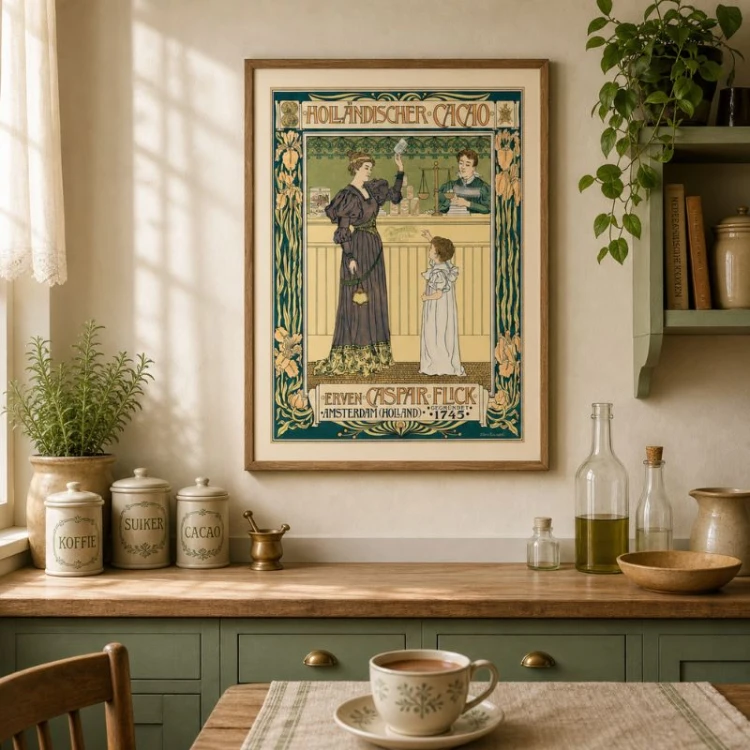 Höllandischer Cacao plakat caspel reprodukcja.jpg