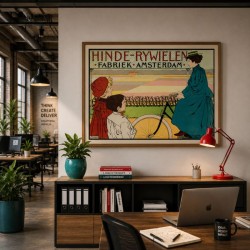 Hinde-Rijwielen Fabriek Amsterdam plakat vintage.jpg