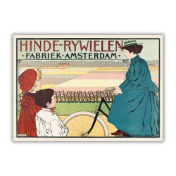 Hinde-Rijwielen Fabriek Amsterdam plakat vintage caspel.jpg